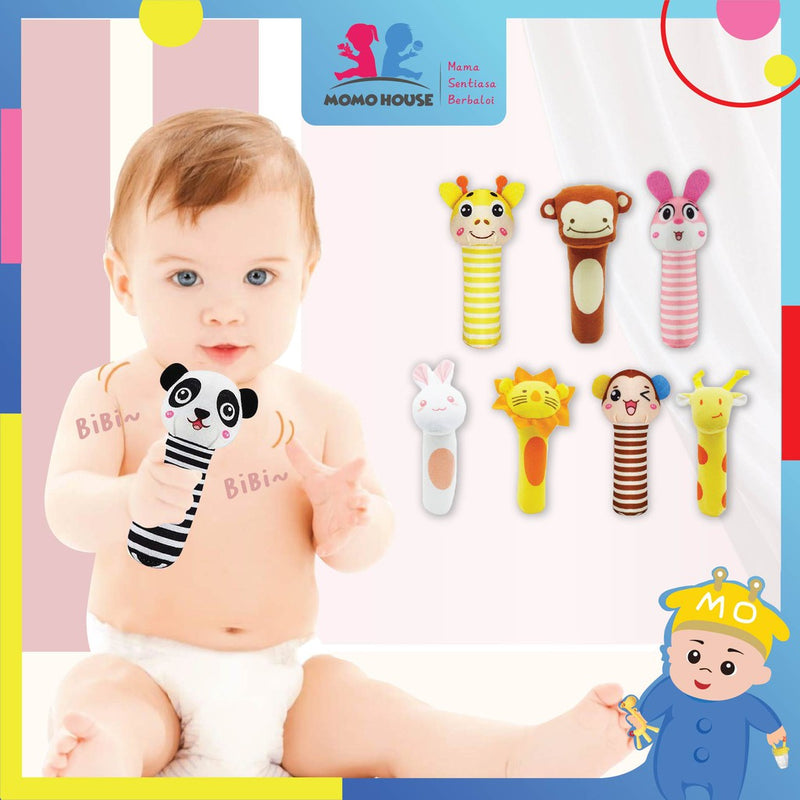 Baby Plush Animal Plush Handbell Stick