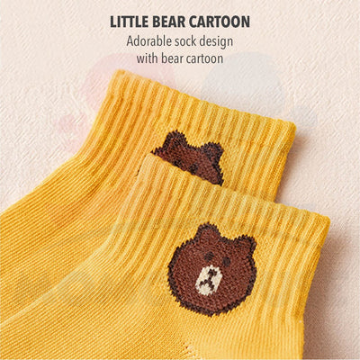 Maternity Stocking Bear Cartoon Confinement Socks Cute Sock Sleeping Socks Winter Socks Stokin Pantang (MWSB)