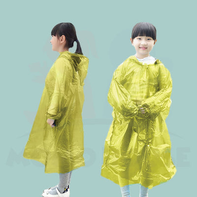 Kids' Children's Disposable Raincoat Waterproof Hiking Portable Poncho Transparent Adult Colorful