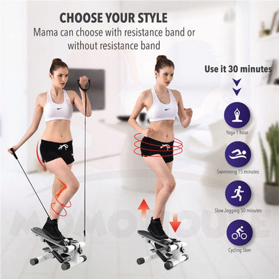 Indoor Step Stepper Exercise Aerobic Mini Stepper Home Sport Gym Fitness Slimming Machine Bike With Meter