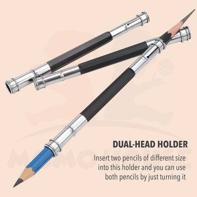 Dual Head Pencil Extender Pencil Extension Holder Sketch School Office Art Write Tool