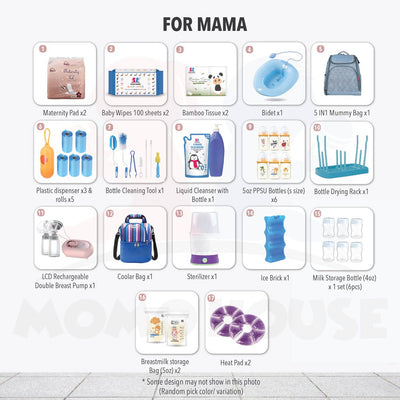 (54 Items) Hospital Delivery Pack – Breast Feeding Working Mom Package Set Berpantang Tradisional