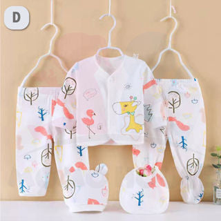 5 PCS Baju Baby Set Newborn Baby Lengkap Baby Clothes Set Newborn Baby Girl Clothes Set Newborn Baby Boy