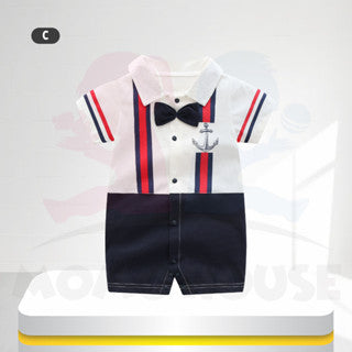 Romper Baby Boy Romper Newborn Baby Clothing Bow Tie Baby Gentleman Suit Boy Baby Newborn Clothes Bayi Romper One Piece