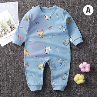 Newborn Baby Cute Animal Cartoon Romper Jumpsuits Cotton Long-Sleeved Baju Bayi Soft Clothing Toddler Pyjamas (MYB053)