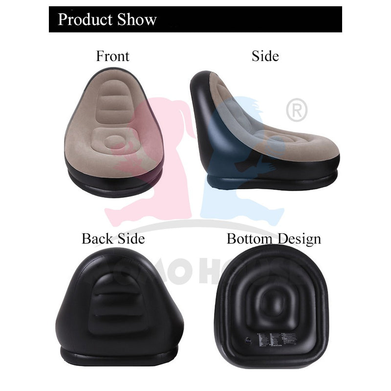 Inflatable Relaxing Air Sofa Seat Chair With Small Foot Rest Lounge