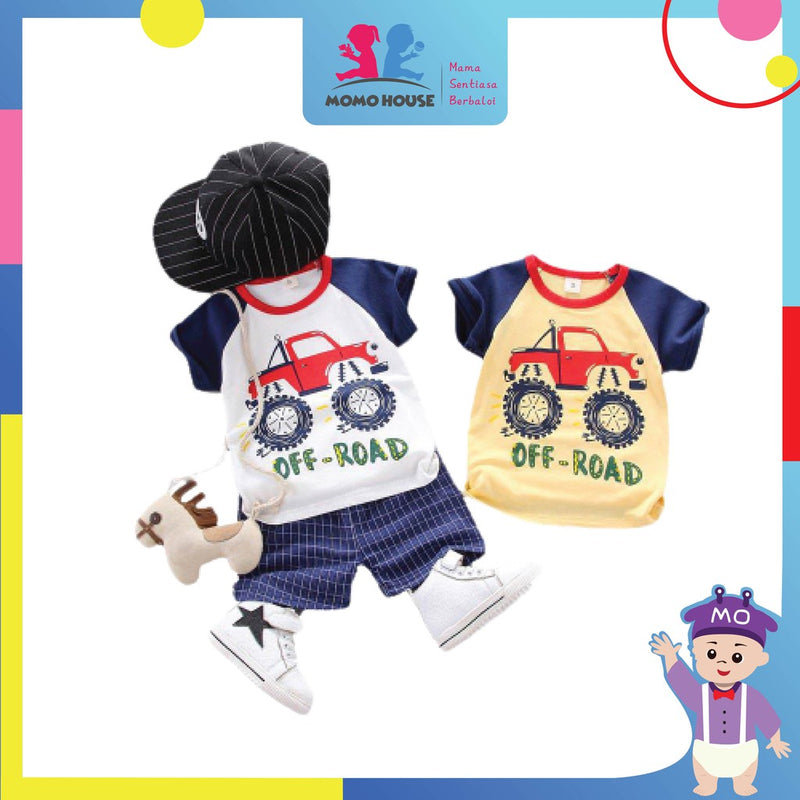 Newborn Baby Boy Clothing T Shirt Short Sleeve Set (BM017)