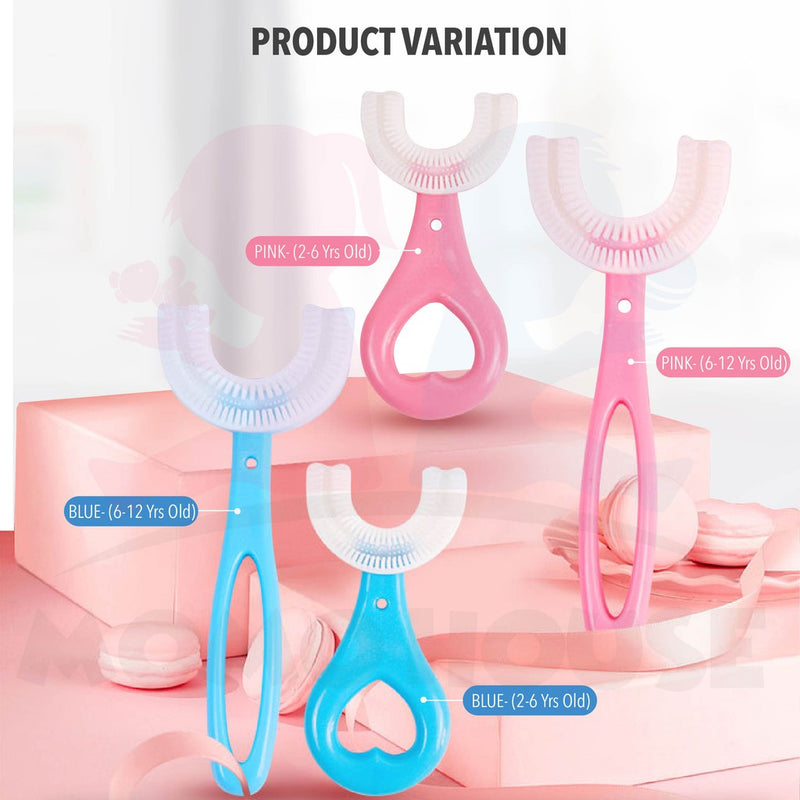 U-Shape Children Toothbrush Kid Toothbrush 360° Silicone Kids Toothbrush Gosok Gigi Kanak