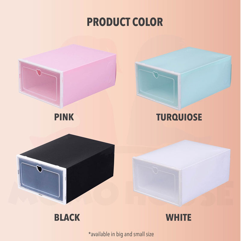 Storage Box Colourful PP Plastic Shoes Box Toy Box Colourful Transparent Plastic Storage Box