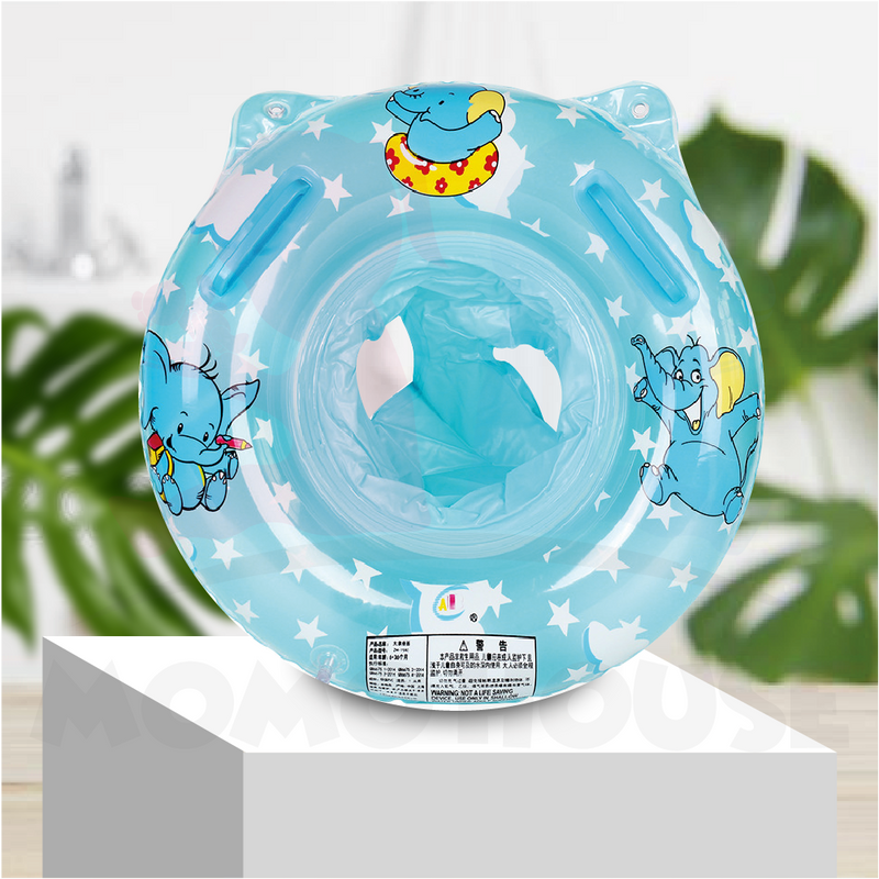 Inflatable Baby Swimming Float Ring With Cartoon Design Pelampung Renang Bayi Pelampung Duduk Bayi