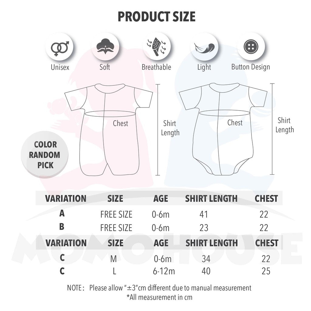 Baby Romper Lubang / Baby Romper Eyelet Boy (N1007 & N1010 & 8310)