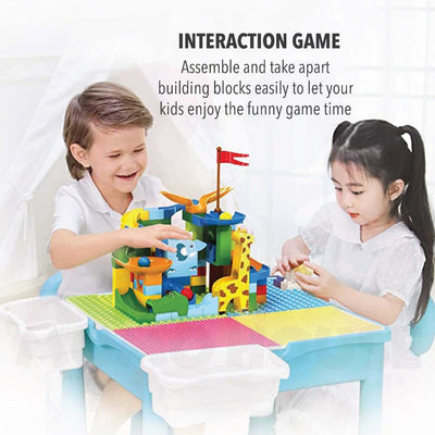 DIY Toys Bricks Block Big Size Construction Building Blocks Marble Race Run Maze Ball Track Plastic Funnel Toys