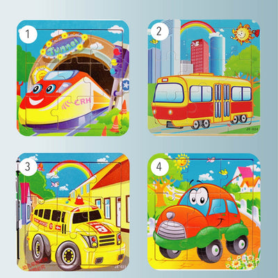 Early Learning Wooden Jigsaw Puzzle - 9 Blocks