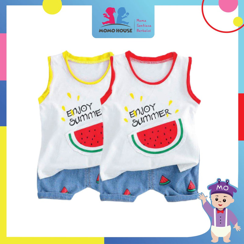 Newborn Baby Boy Clothing Sleeveless T Shirt Set (BM023)