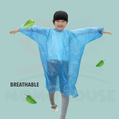 Kids' Children's Disposable Raincoat Waterproof Hiking Portable Poncho Transparent Adult Colorful