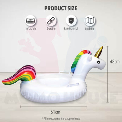 Baby Kids Inflatable Swimming Ring Toddler Float Boat Ring With Seat Pelampung Bayi - Unicorn Design