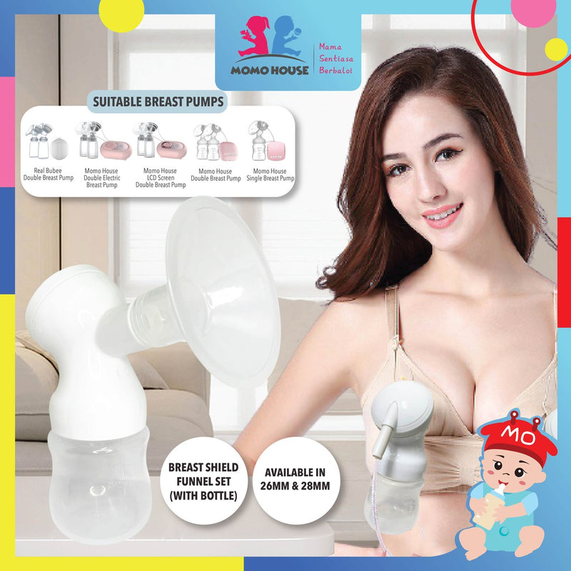 Breast Shield Funnel Set With Bottle 26mm & 28mm