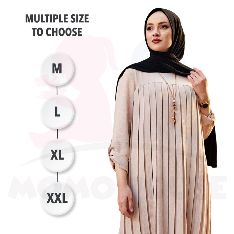 Maternity Baju Muslimah Pleated Blouse Long Sleeve Baju Mengandung Menyusu Lengan Panjang Pregnant Dress (MBM007)