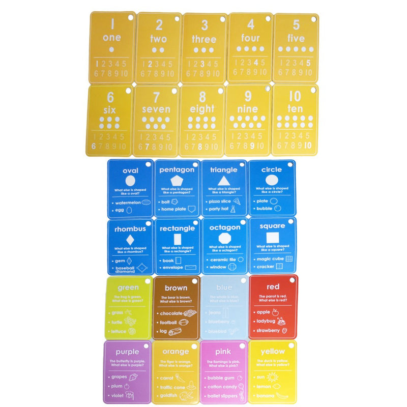 Magic Water Flash Card – Number, Shape & Color Version (Without Box)