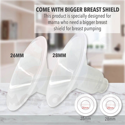 Breast Shield Funnel Set With Bottle 26mm & 28mm