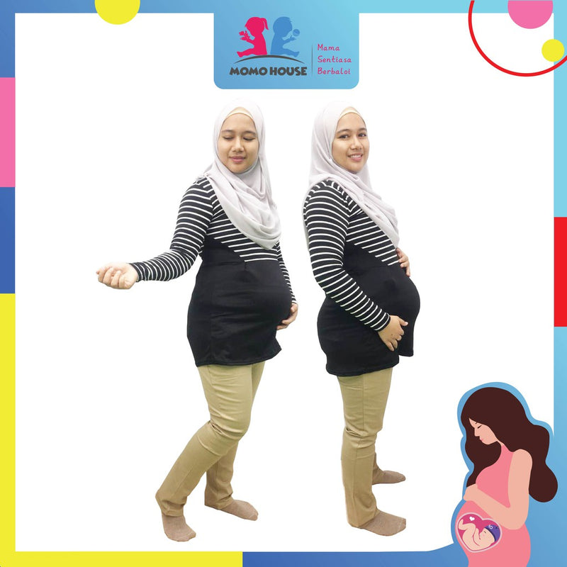 Long Sleeve Maternity T-shirt Prenatal T Shirt Baju Mengandung (MTS001)