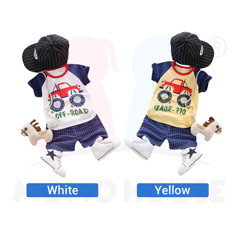 Newborn Baby Boy Clothing T Shirt Short Sleeve Set (BM017)