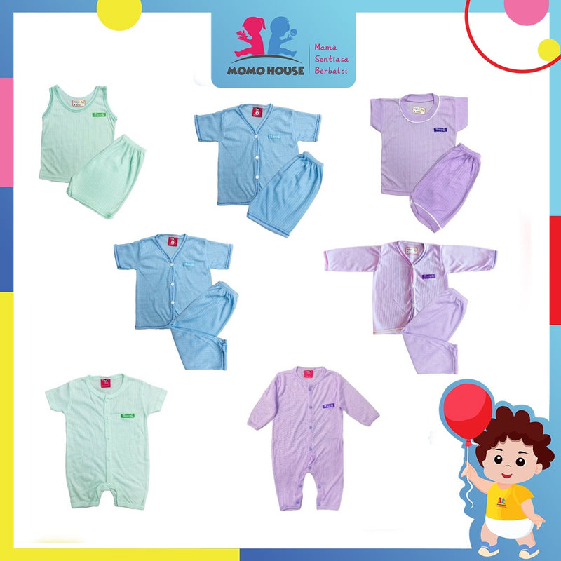 Newborn Baju Baby Infant Suit 0-3m Baju Tidur Baby (1pcs = Baju + Seluar) (Random Pick)(3906C&3907C&3908C&3909C&3905C)